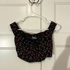 UO Off-The-Shoulder Cropped Blouse